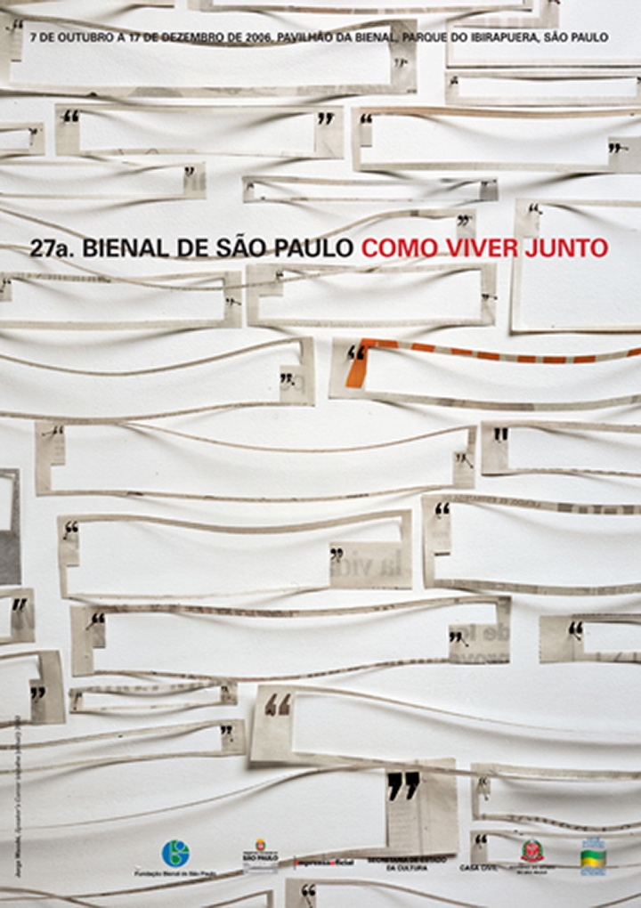 Cartaz da 27ª Bienal, de autoria de Jorge Macchi Speakers Corner